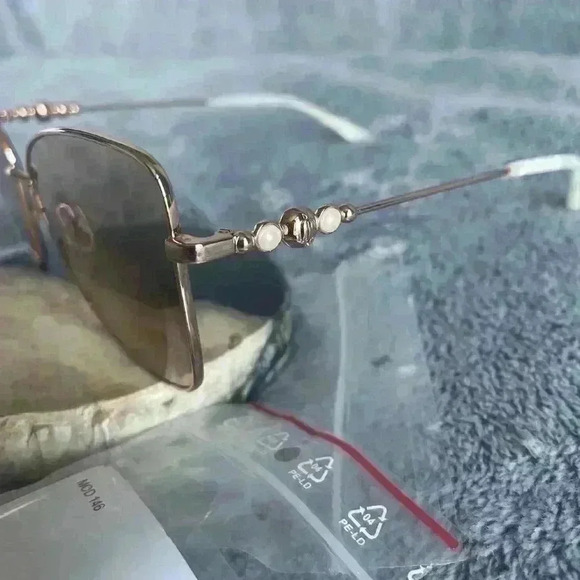 Jimmy Choo 56mm Tesos Square Sunglasses in Gold Copper/ Pink Flash Slv NWT - Picture 8 of 11